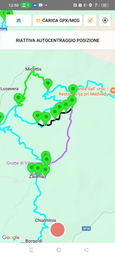 Follow or record tracks in GPX format